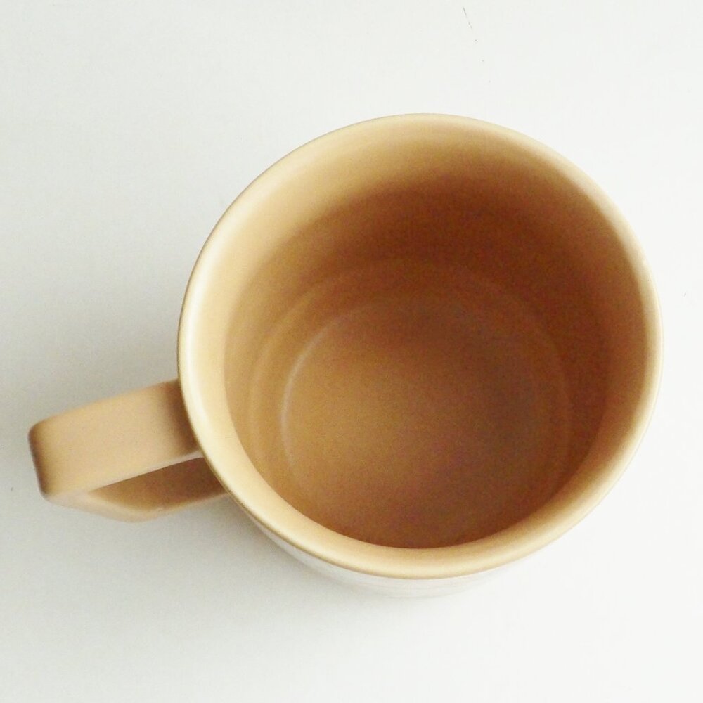 Starbucks 2019 Cactus Flowers Ceramic Coffee Mug 14 oz. Tan Peach D Handle - Picture 6 of 8